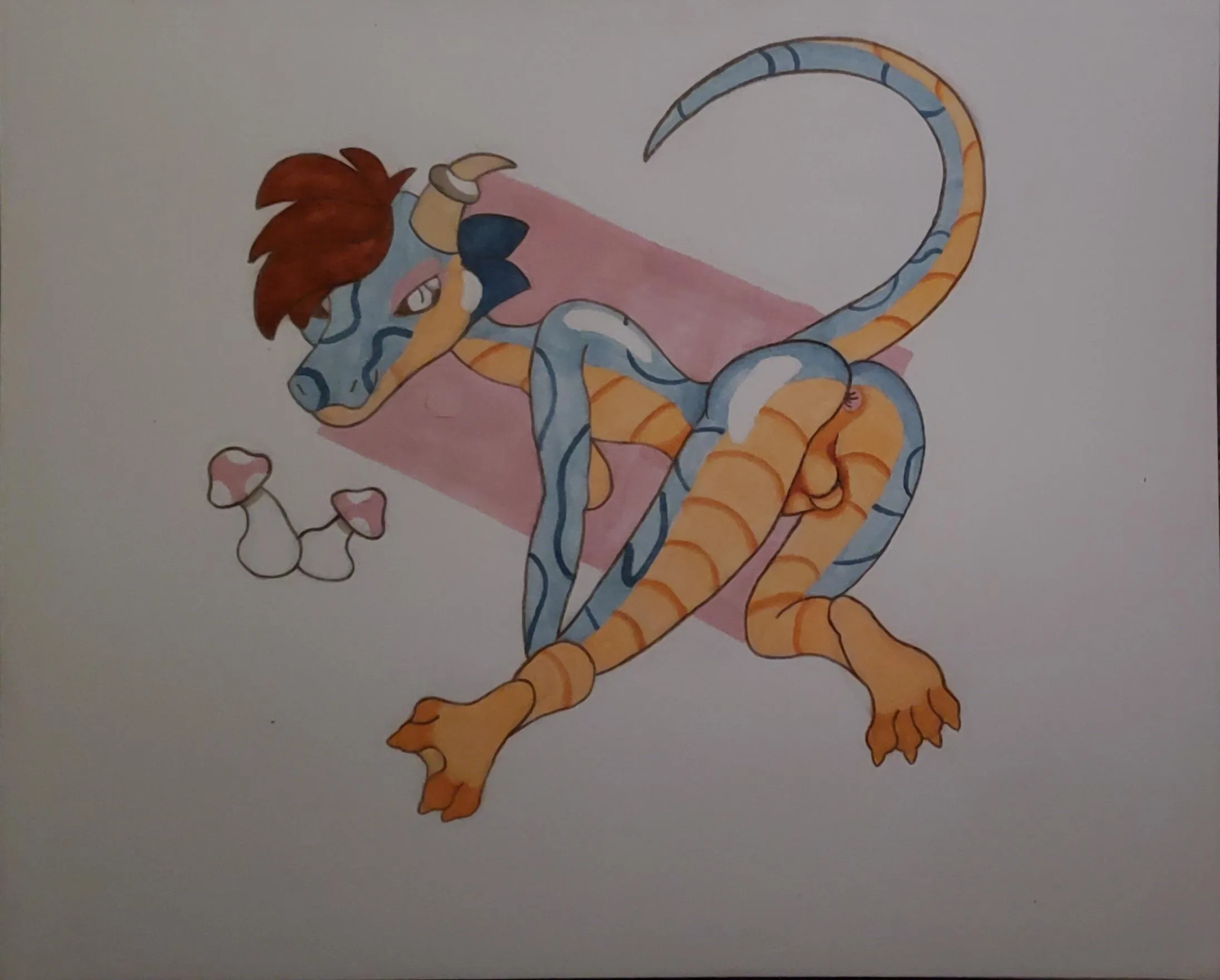 Breedable lizard slut! 💜 (art by me)