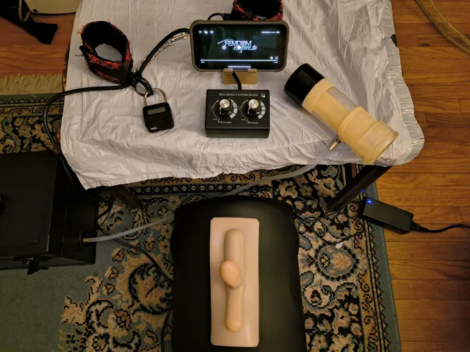 Bucking Saddle + Milking Machine