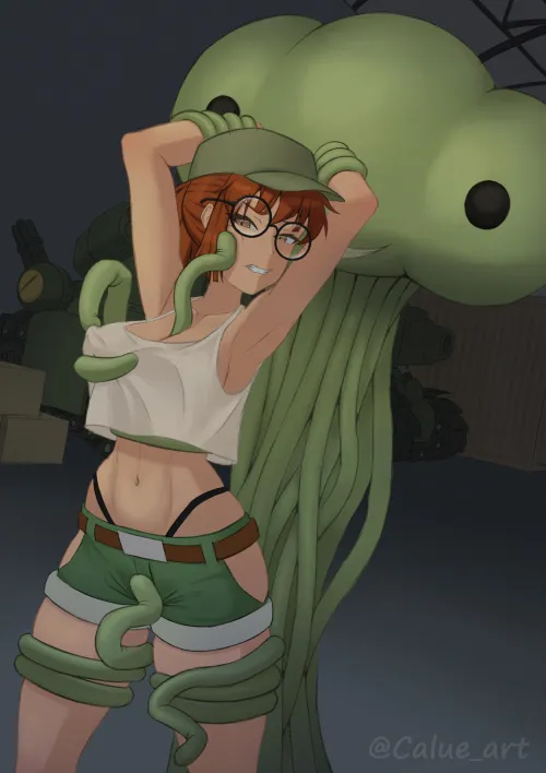 Fio about to get tentacled (Calue_art)