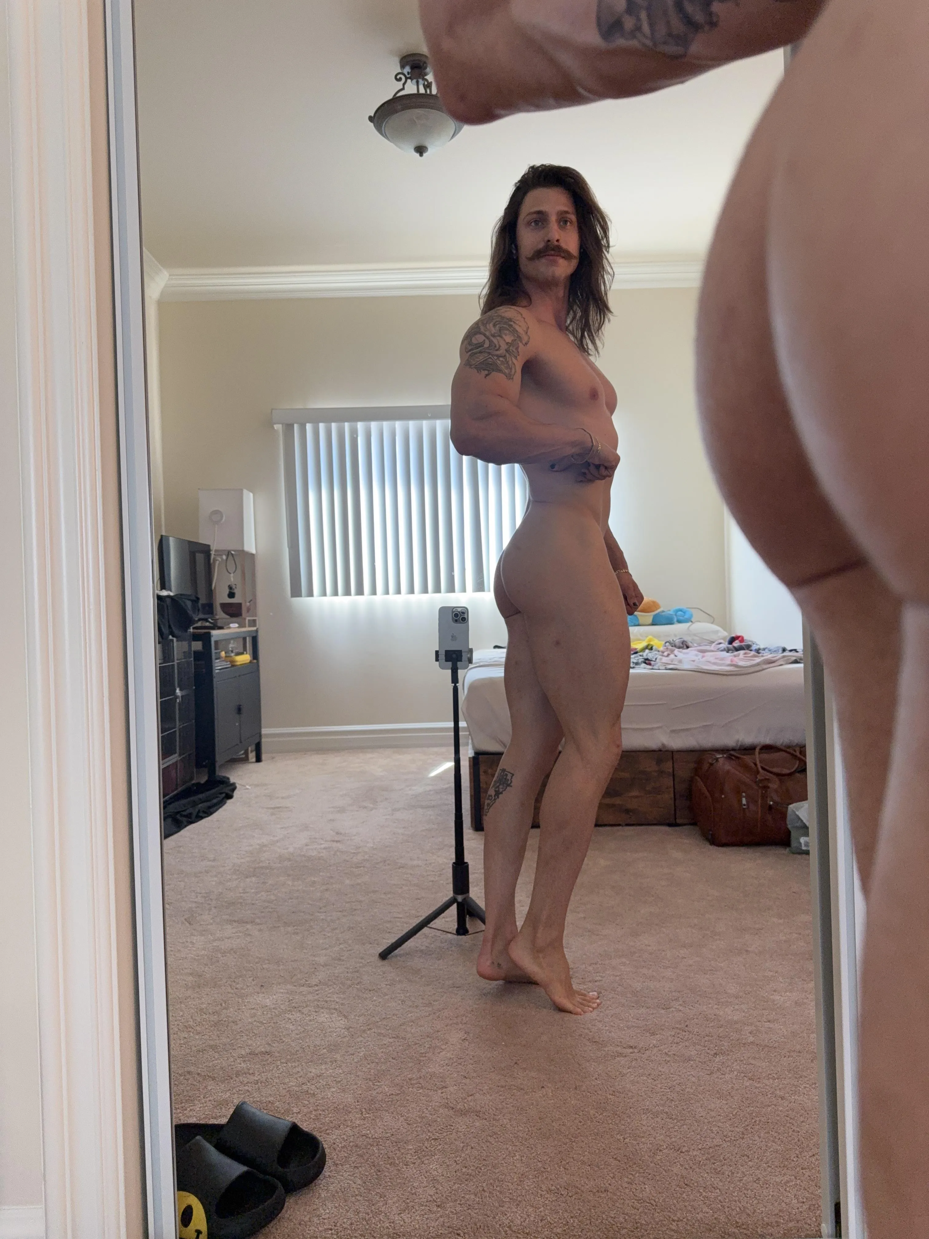 Hamstrings and booty getting hairy