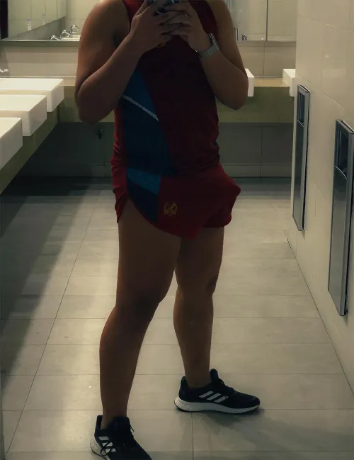 Hard in a public toilet