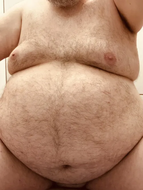 Hot sweaty office bathroom selfie