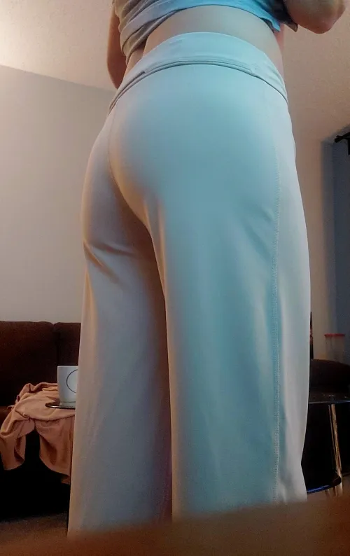 My 1st pair of wide leg yoga pants. So comfy.