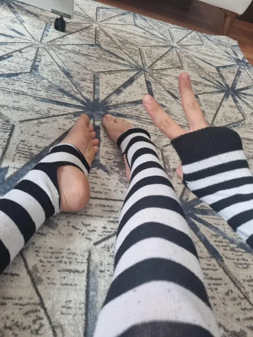 Old thigh highs, turned into stirrups :3