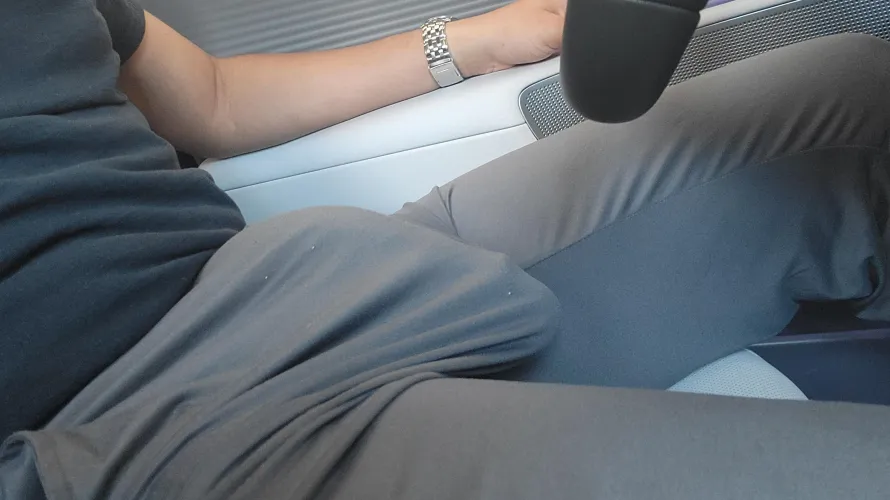 Picked up my friend as a favor. Her view from the passenger's seat. She won't notice, right? ;)