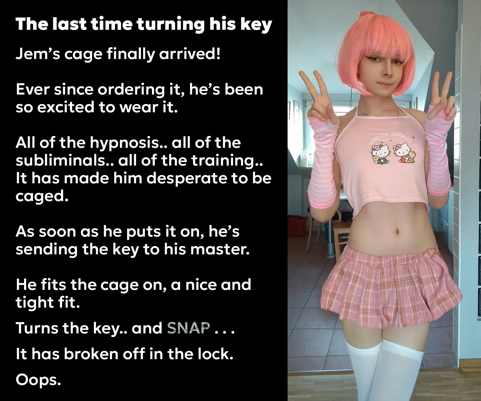 The last time turning his key