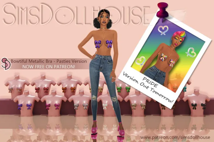 👀 It’s FREE and I also started playing around with a Pride version that I’ll release separately (also free just as a thanks🛍️💖) this weekend! And it works on male-framed Sims too, yay!
