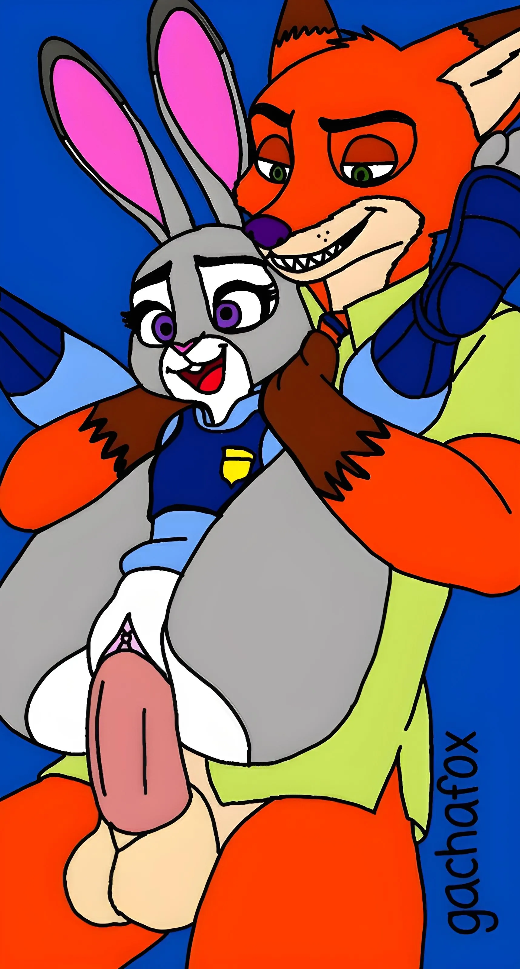 Nick picks up Judy by (Gachafox)