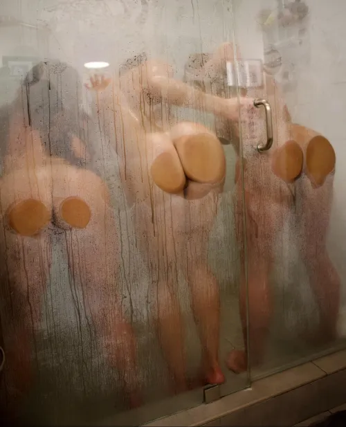 3 big asses on glass! Which are you eating first