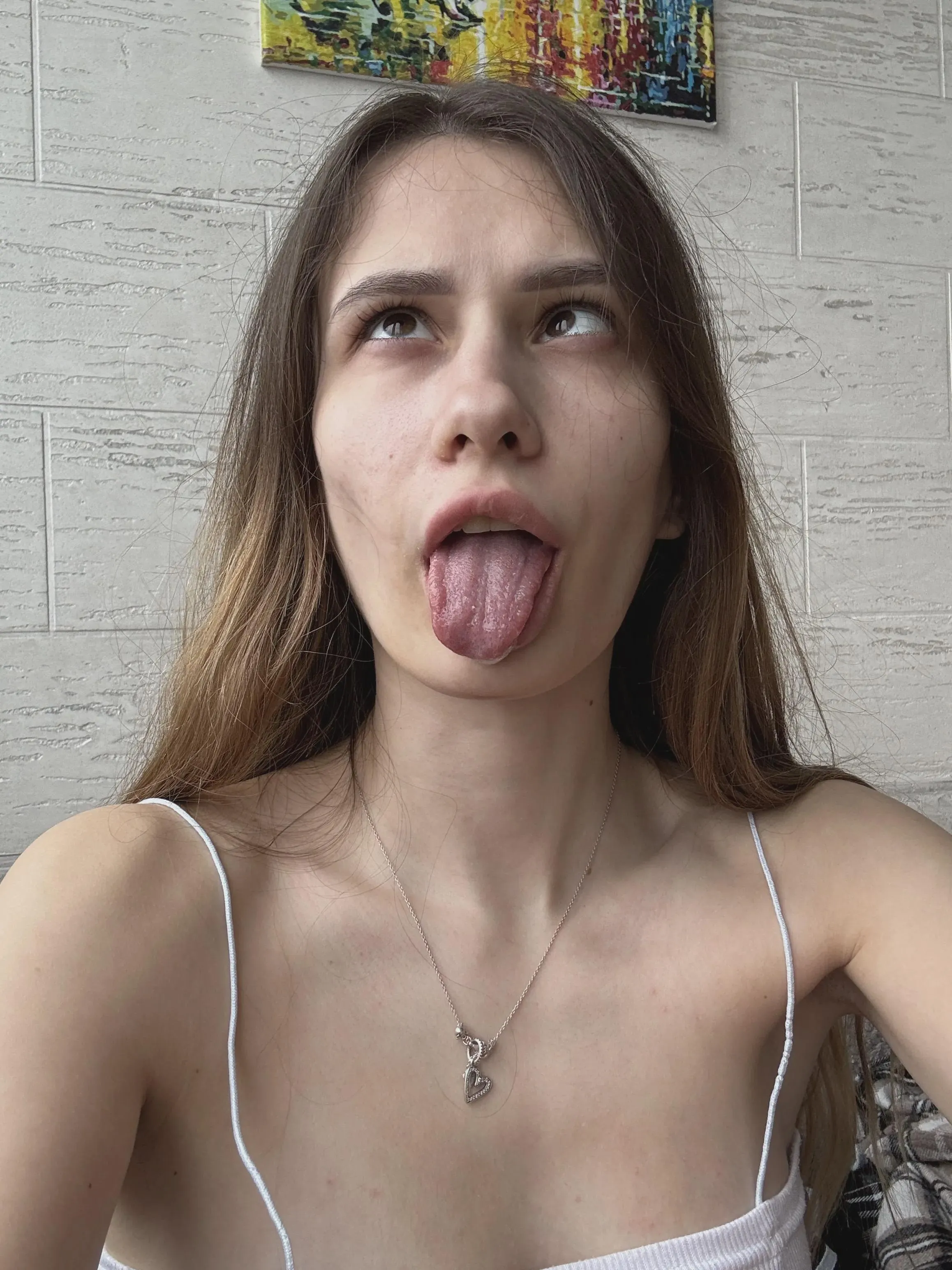 my ahegao on my pale face