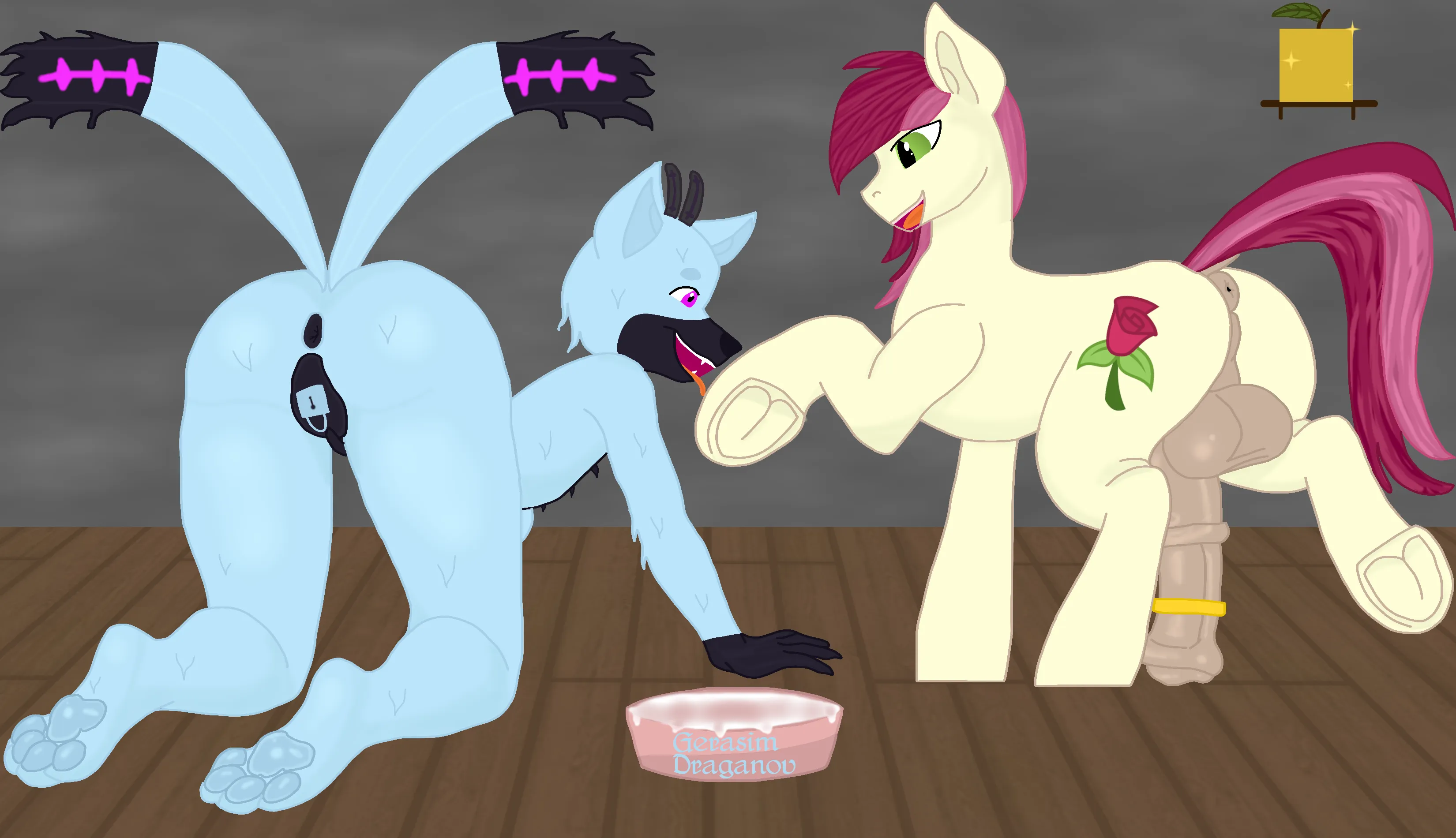 Anybody wants to be a pet for Roseluck's third leg? (OC)