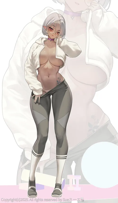 Dark Elf Crop Top Hoodie [Original]