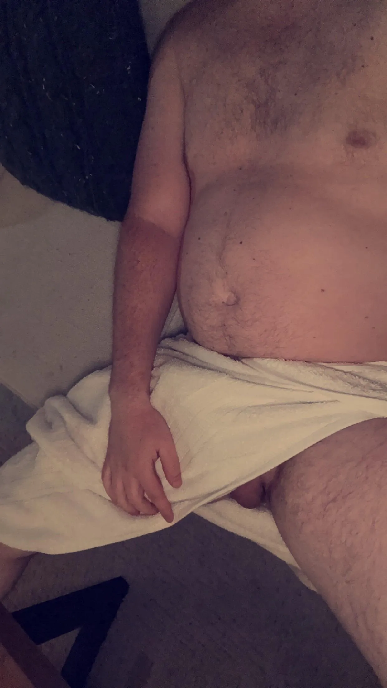 Spent all day working outside, too tired to get dressed after my shower (35 nwa)