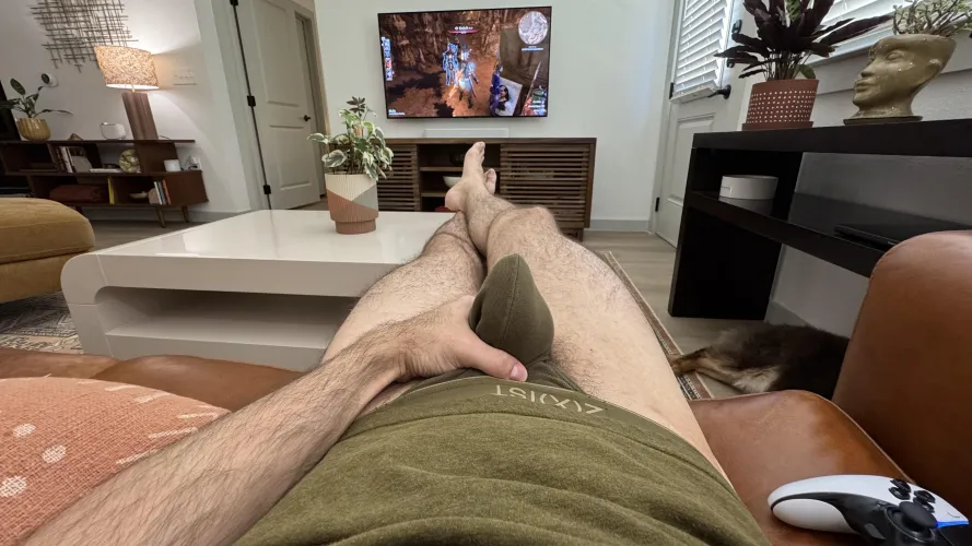 Video games in a thong