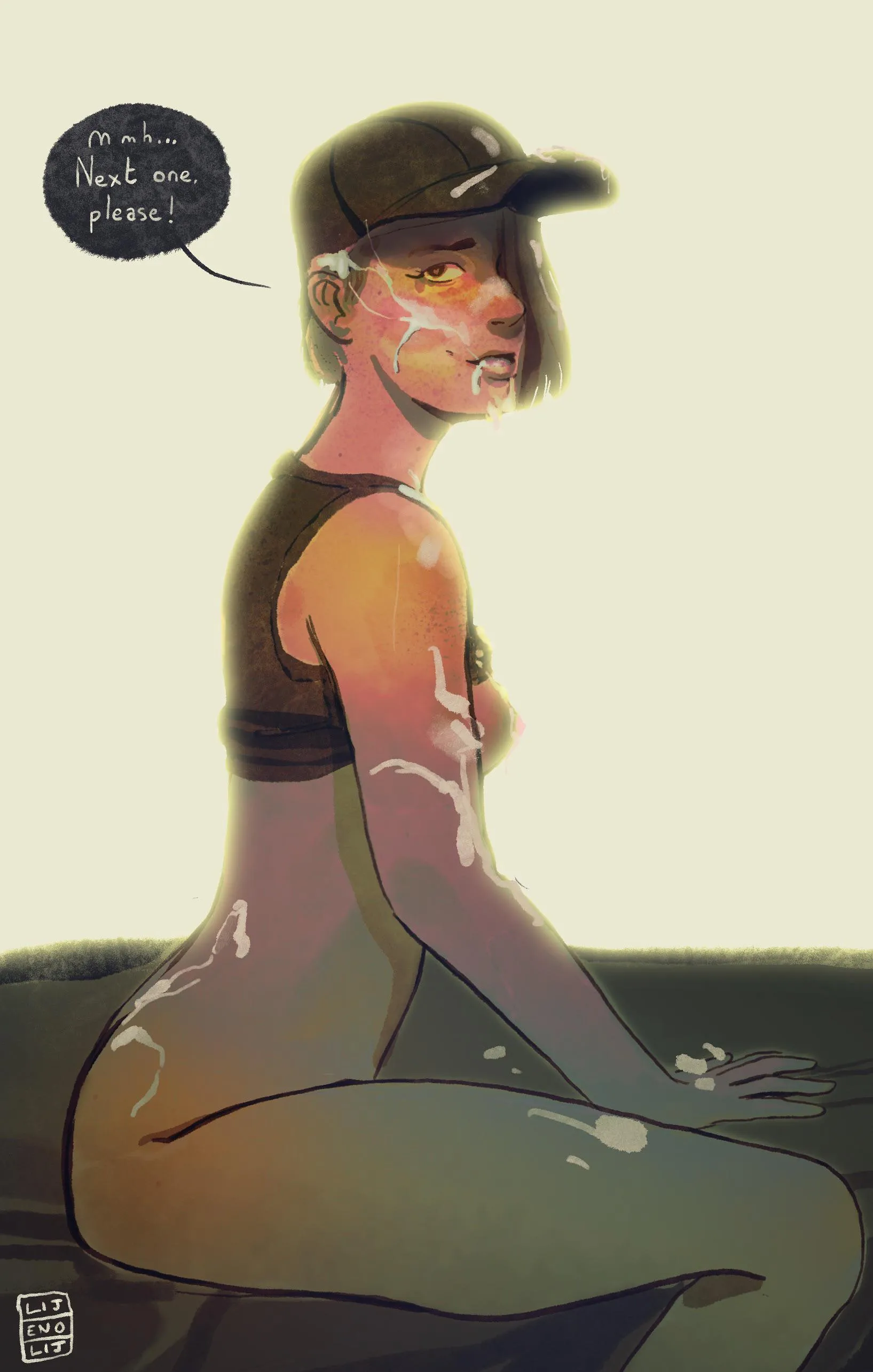 « Can someone help her ? » by me