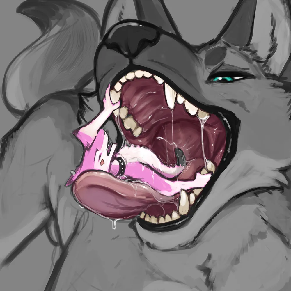 Down the doggy maw you go [MA] (acidic)