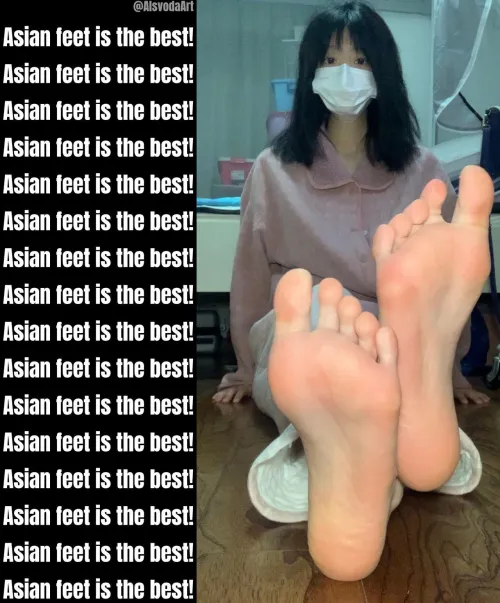 Look at this cute asian feet. Check my bio for all captions :)
