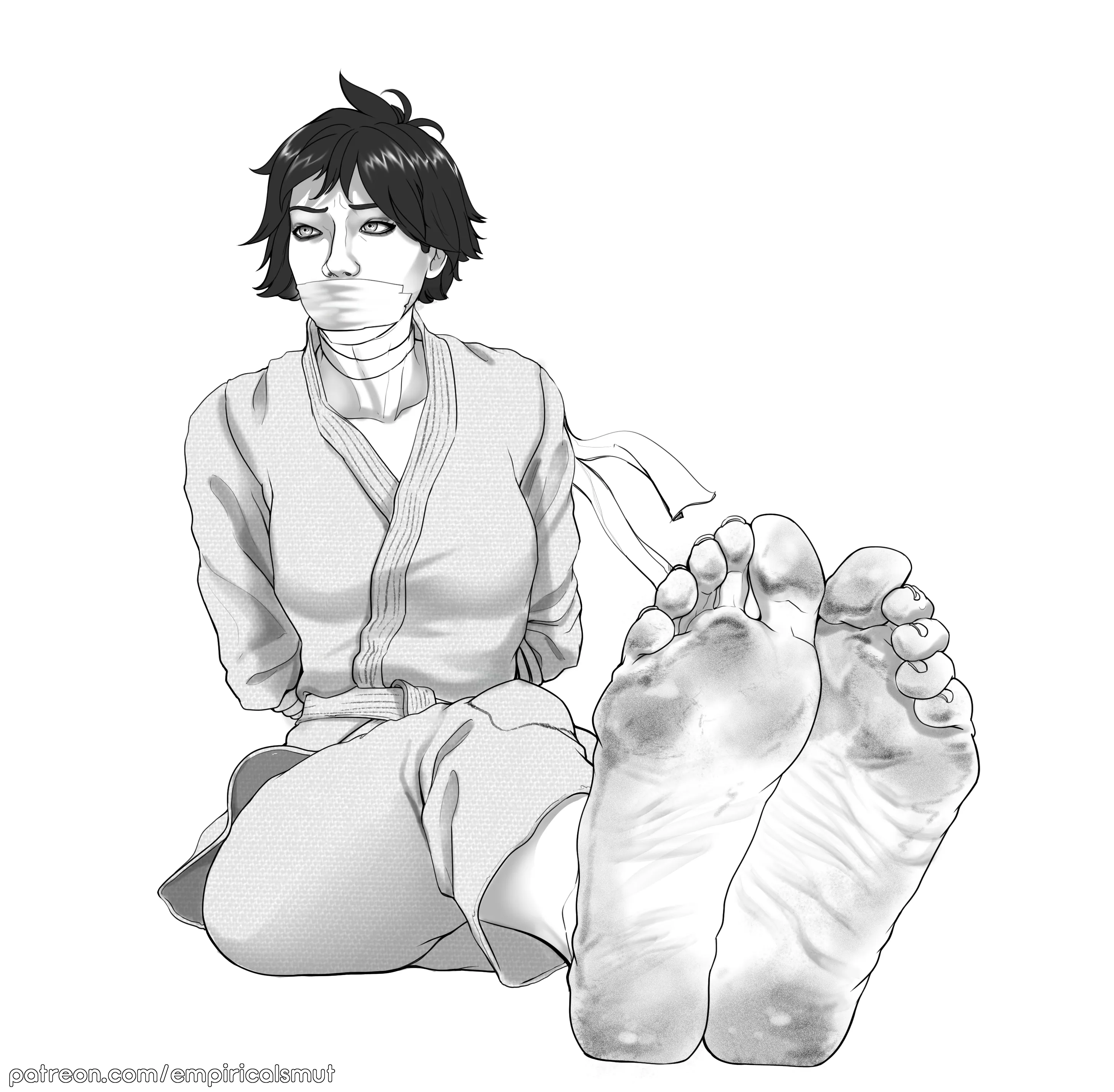 Makoto (Street Fighter) Bound, Gagged and Barefoot