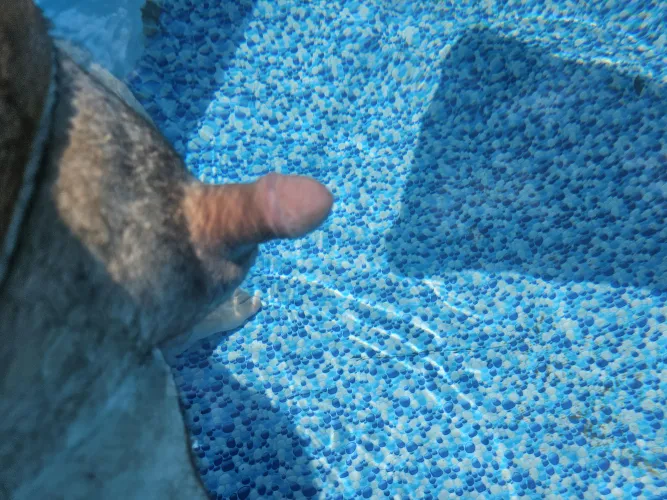 Not always this tiny but its cold in the pool