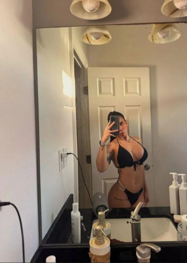 omg this bikini can barely hold them in