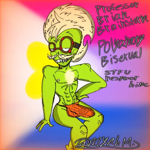 Professor Brainstorm Polyamorous Bisexual (ART BY ME)