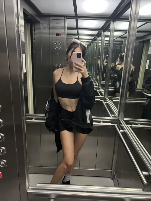 Serving midriff and just enough tease