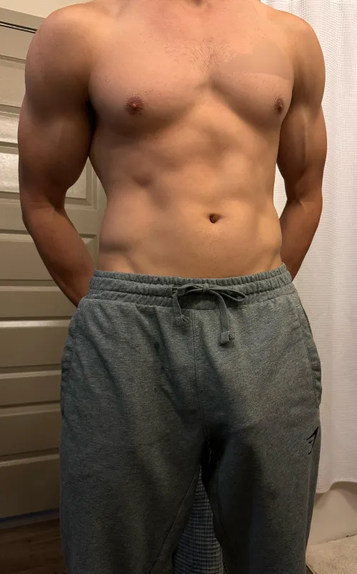 That explains the looks at the gym…