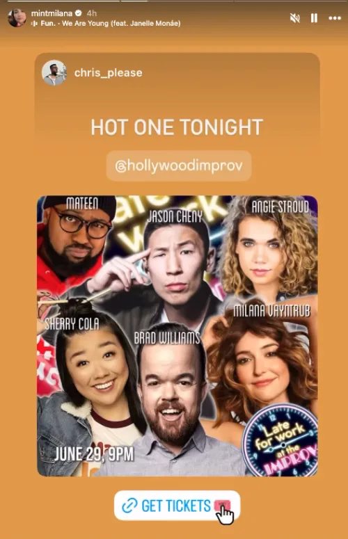 uh oh. Milana 'you've lost the right to see my body' Vayntrub booked alongside Brad 'I have the right to use your body in a pitch black room' Williams?