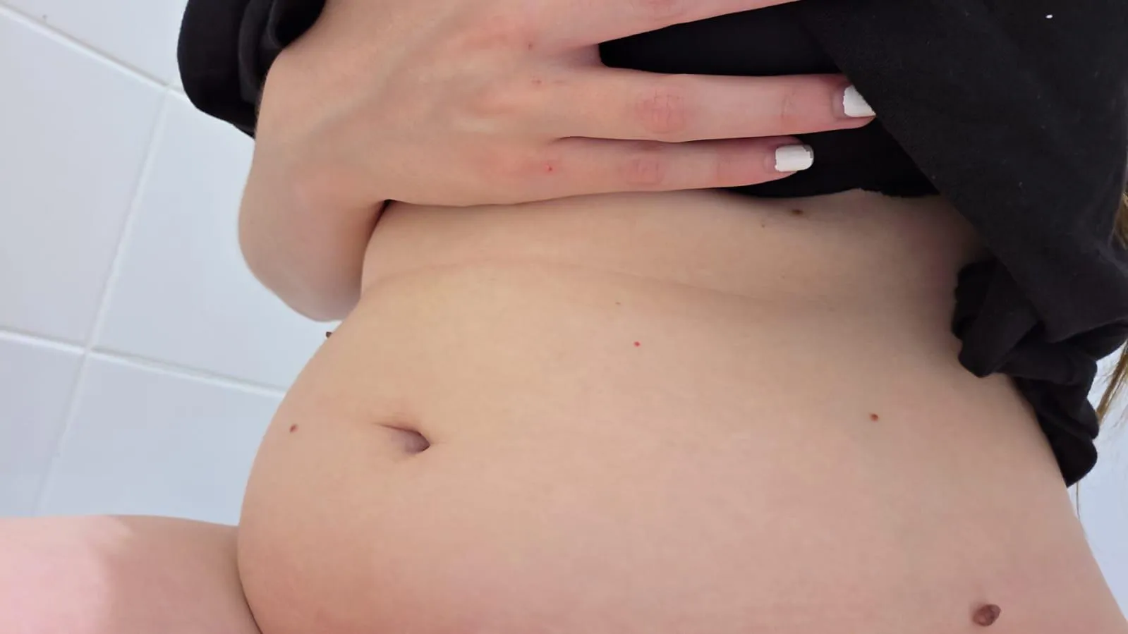 A sneaky belly pic I took at work