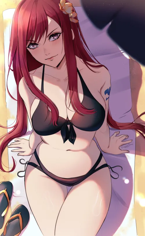 Erza Scarlet Is Ready For The Beach [Fairy Tail]
