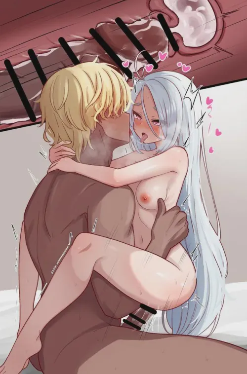 Filling her pussy with cum