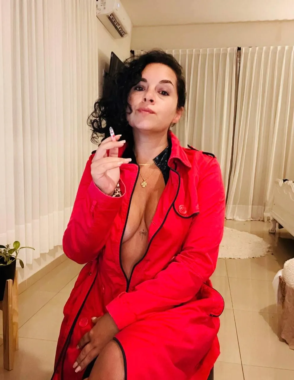 maybe I should take off my coat and smoke naked