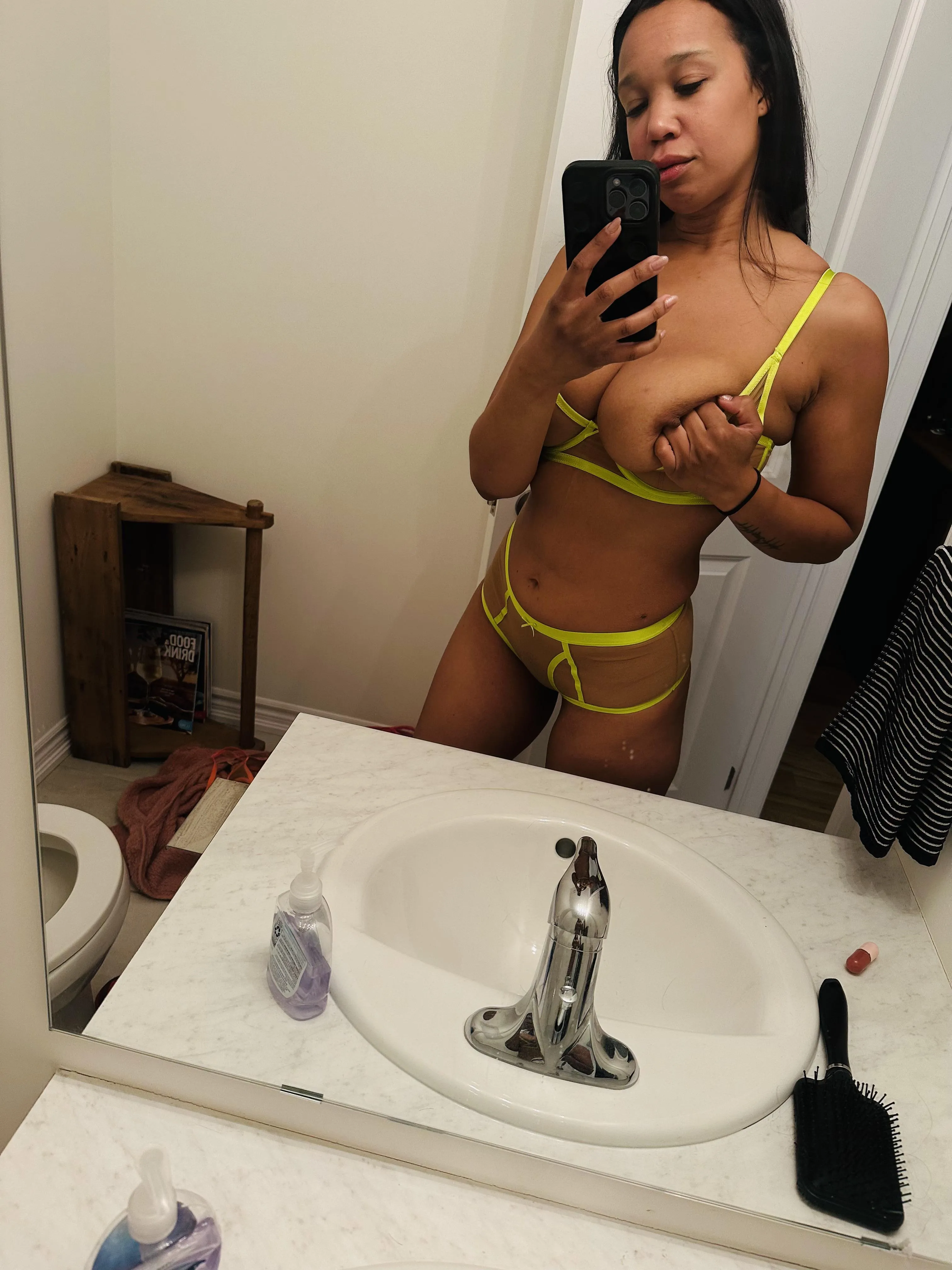 Mirror shots make my tits look so fuckable