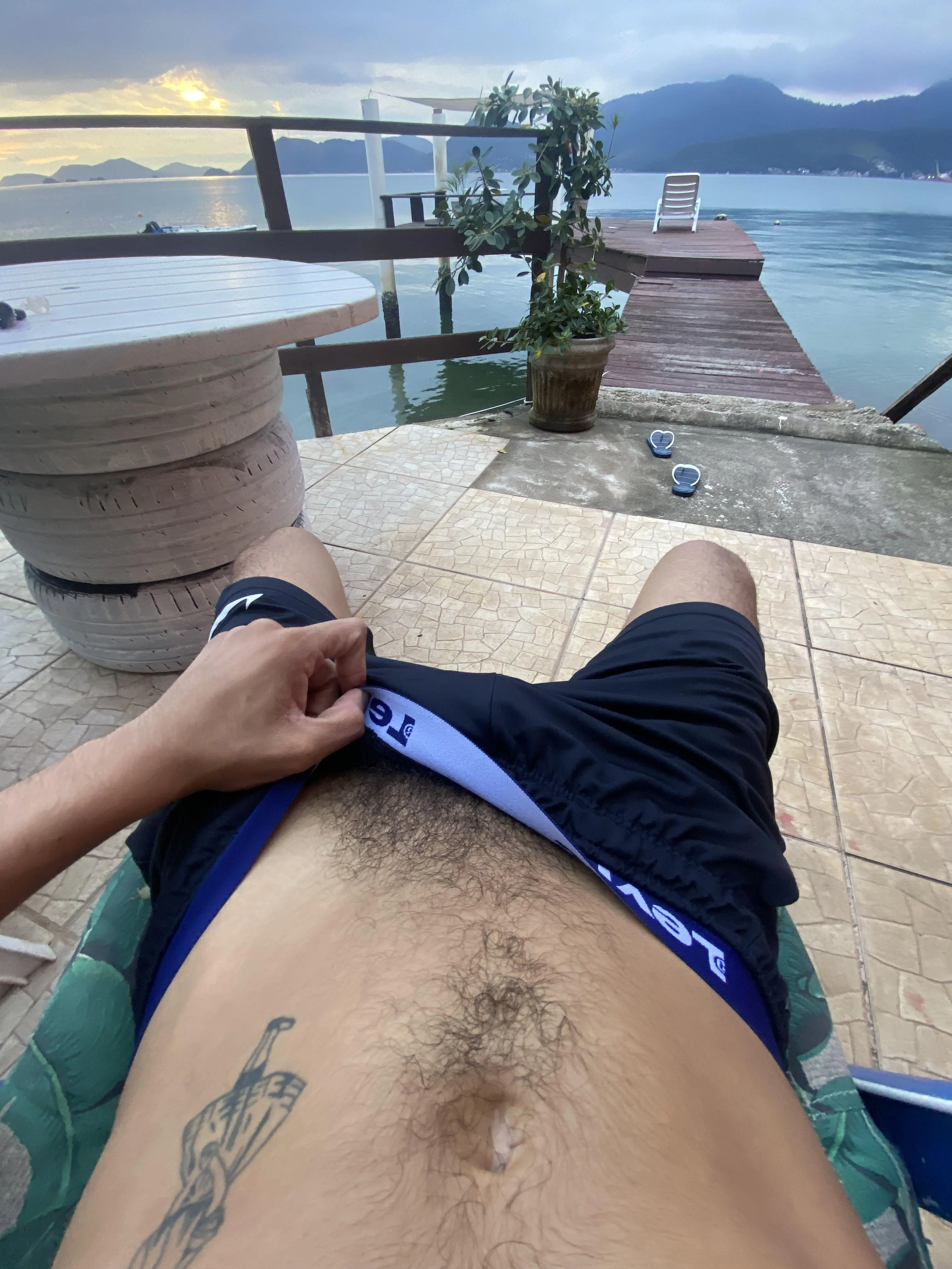 My pubes on the beach