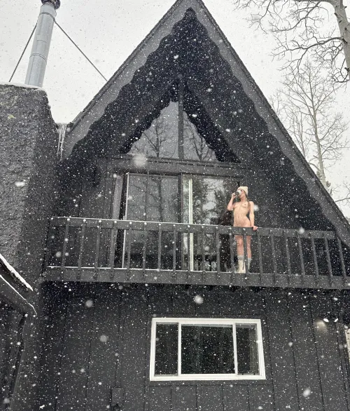 Sipping coffee naked on the patio :)