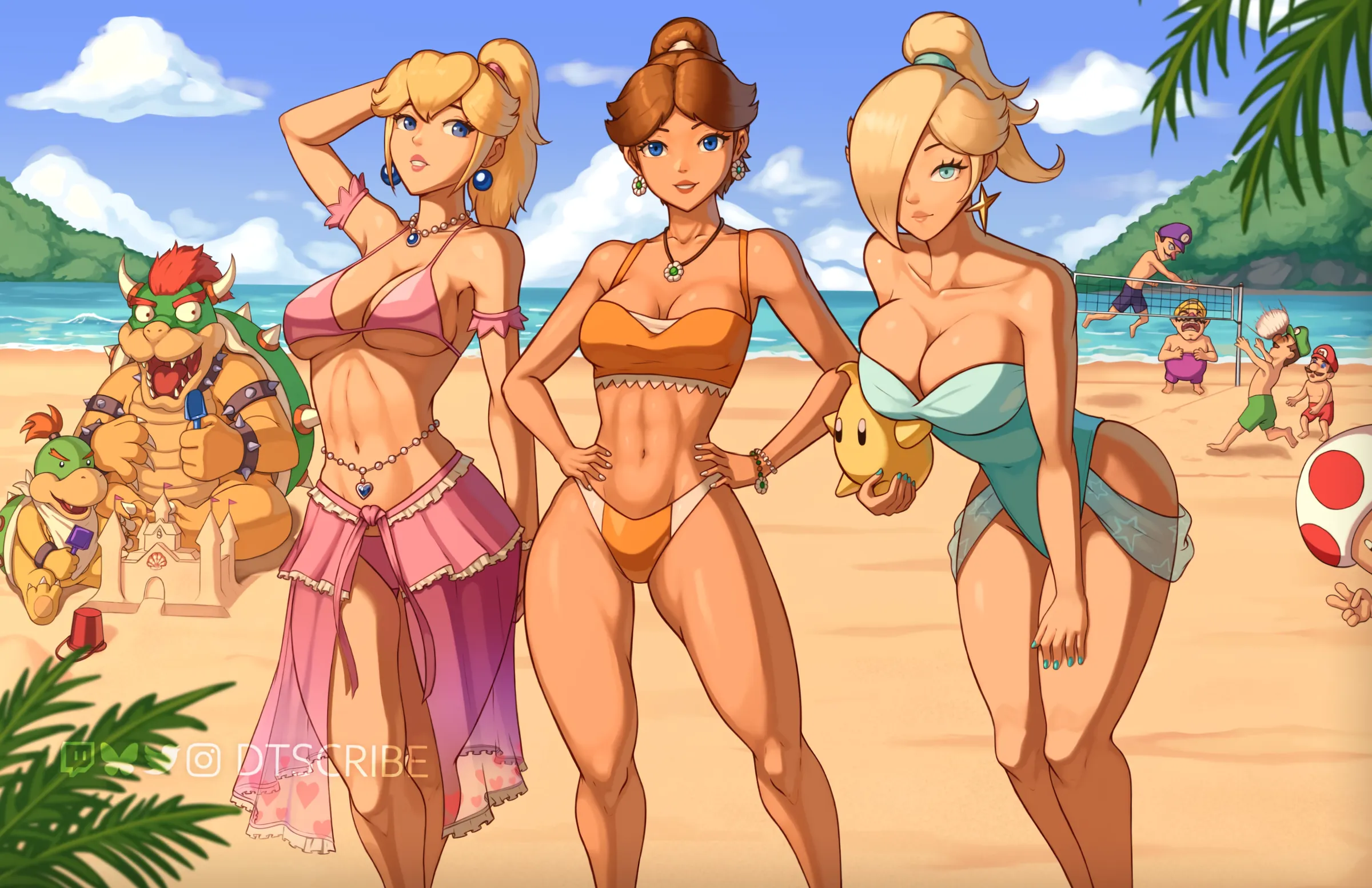 Summer Vibes: Peach, Daisy & Rosalina [Super Mario]