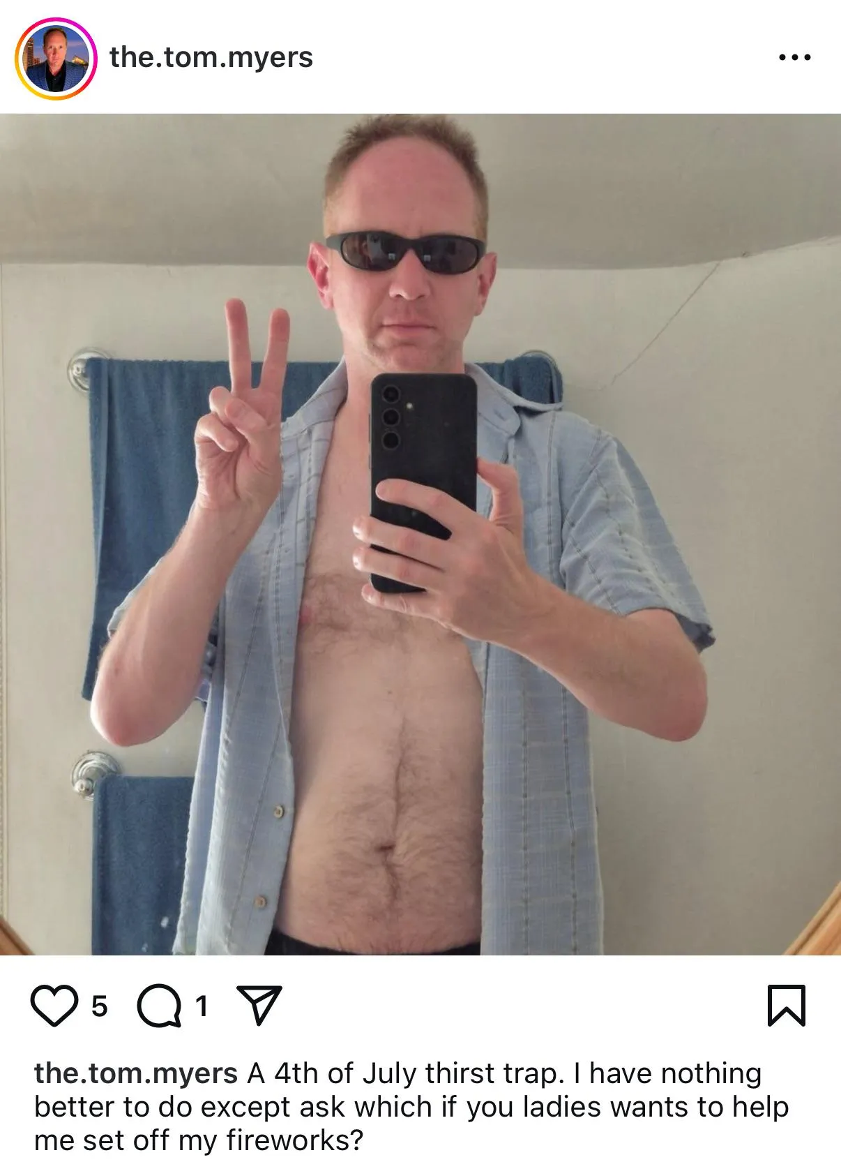 which of you ladies wants to help tom set off his fireworks