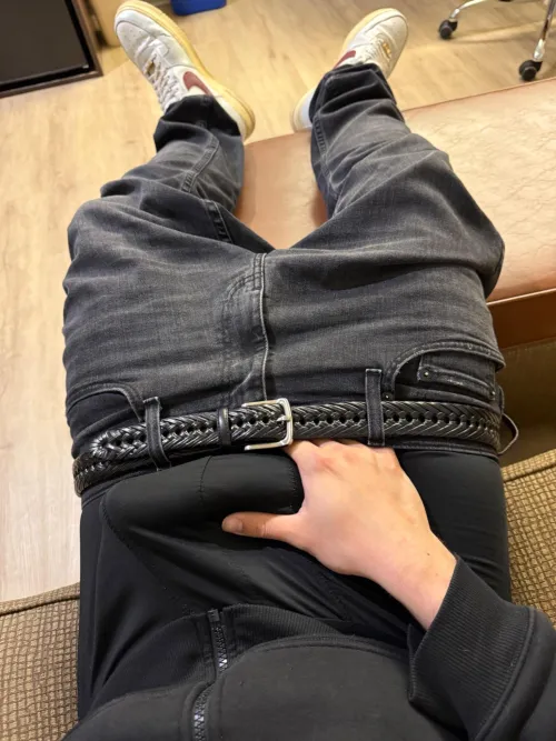 27 gay, belt below bulge