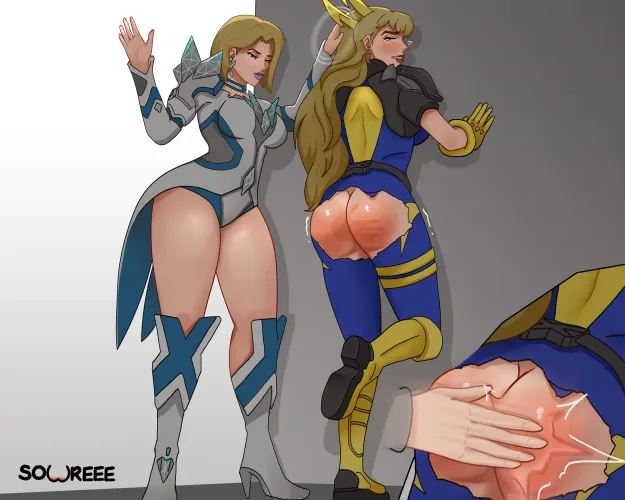 Emma spanks Magik (Sowreee)
