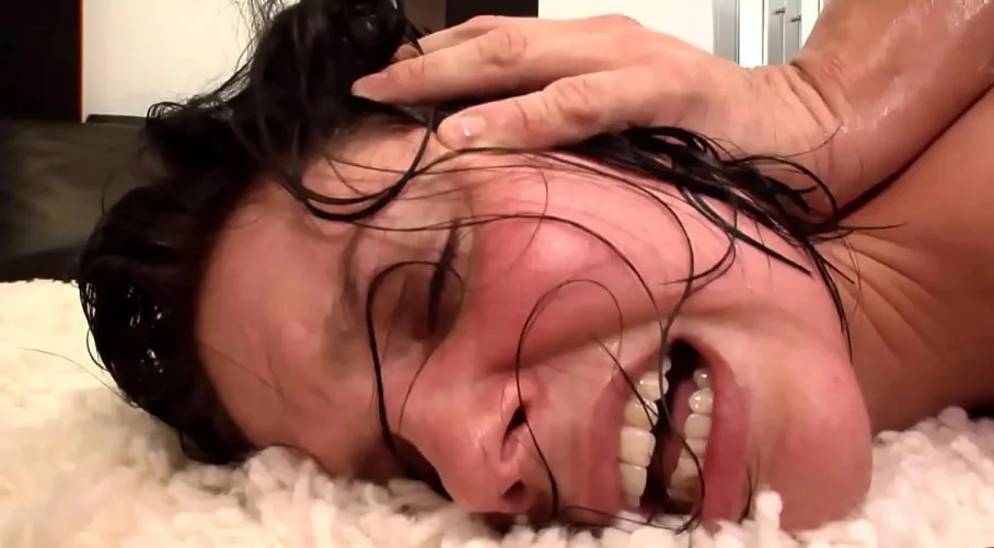 Holding down Bobbi's face while fucking her...