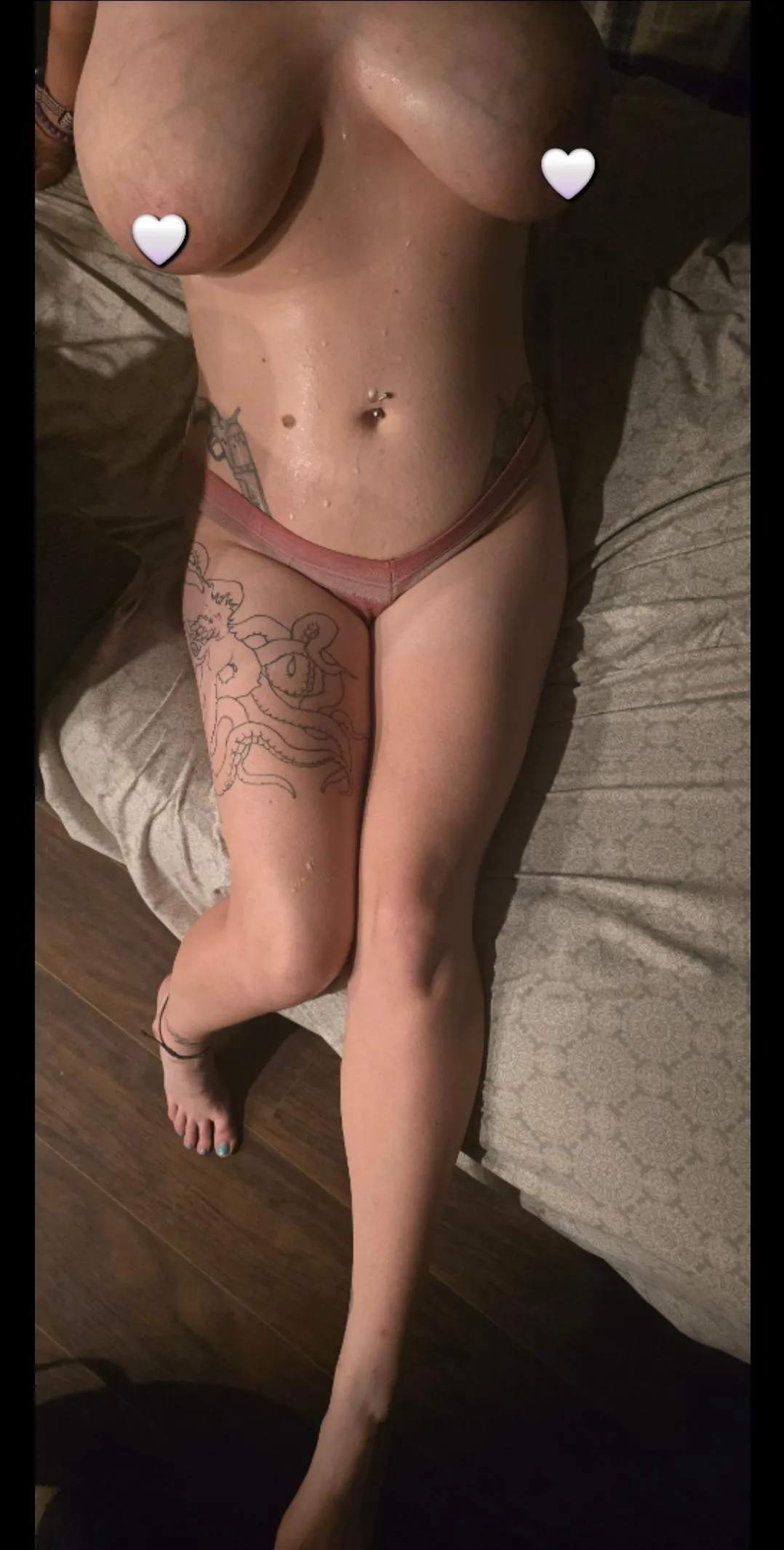 I'm covered in his cum 😈 want to add to it?