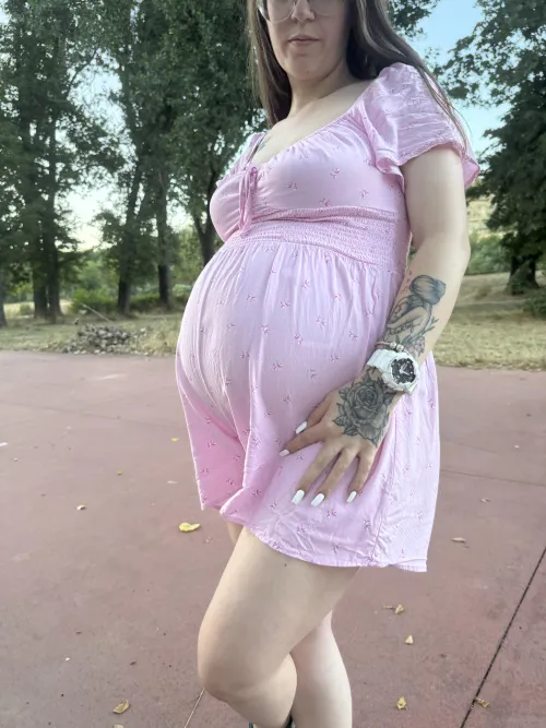 Pregnant in public, turning heads everywhere