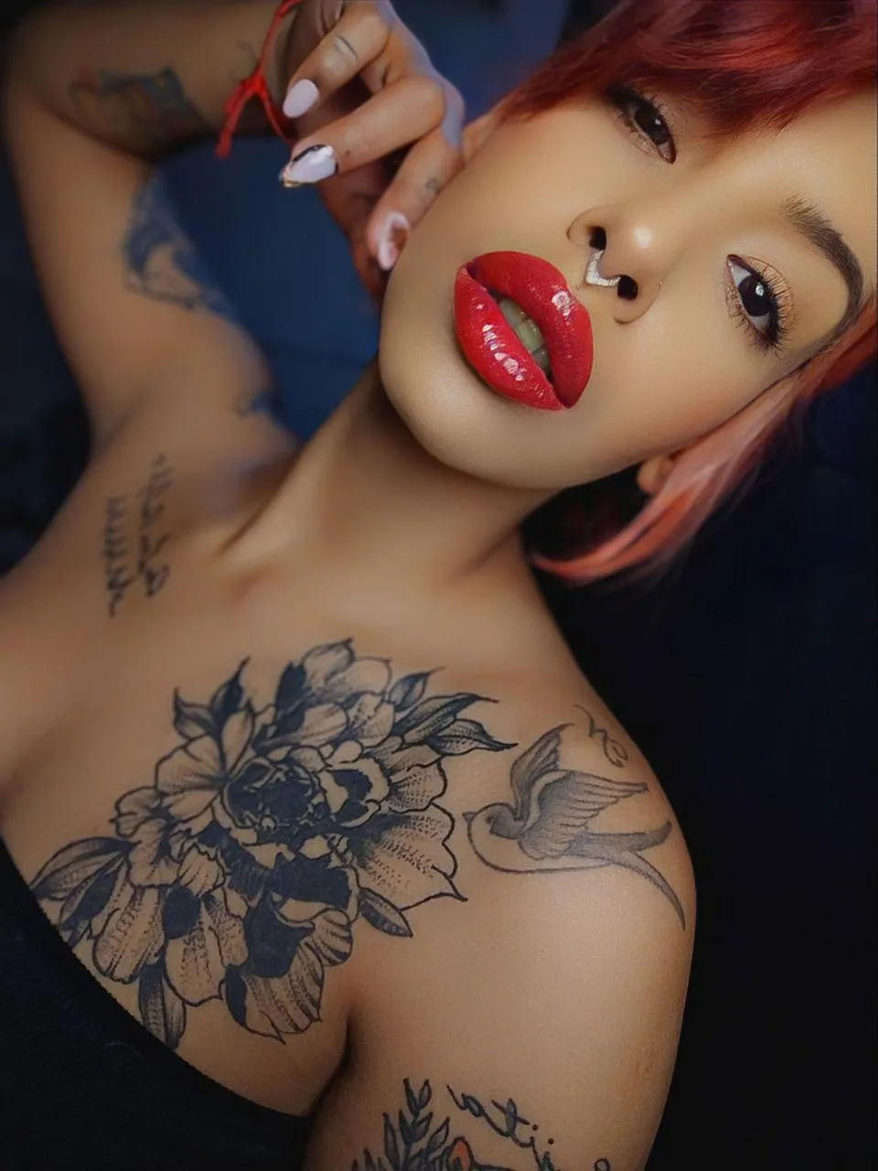 The most beautiful red you've ever seen on full, kissable lips!