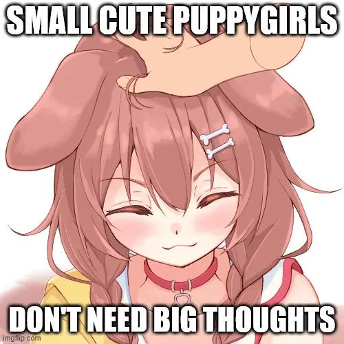 Weekly reminder to keep that cute puppy head of yours delightfully empty.