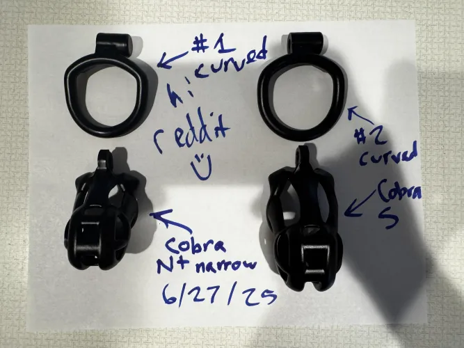 2 for 1 sizing kit! #2/#1 curved rings, Cobra S / Cobra N+ Narrow