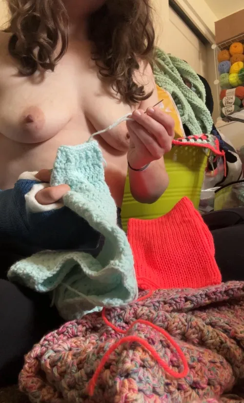 I can’t crochet for a while because of some broken bones and a cast…