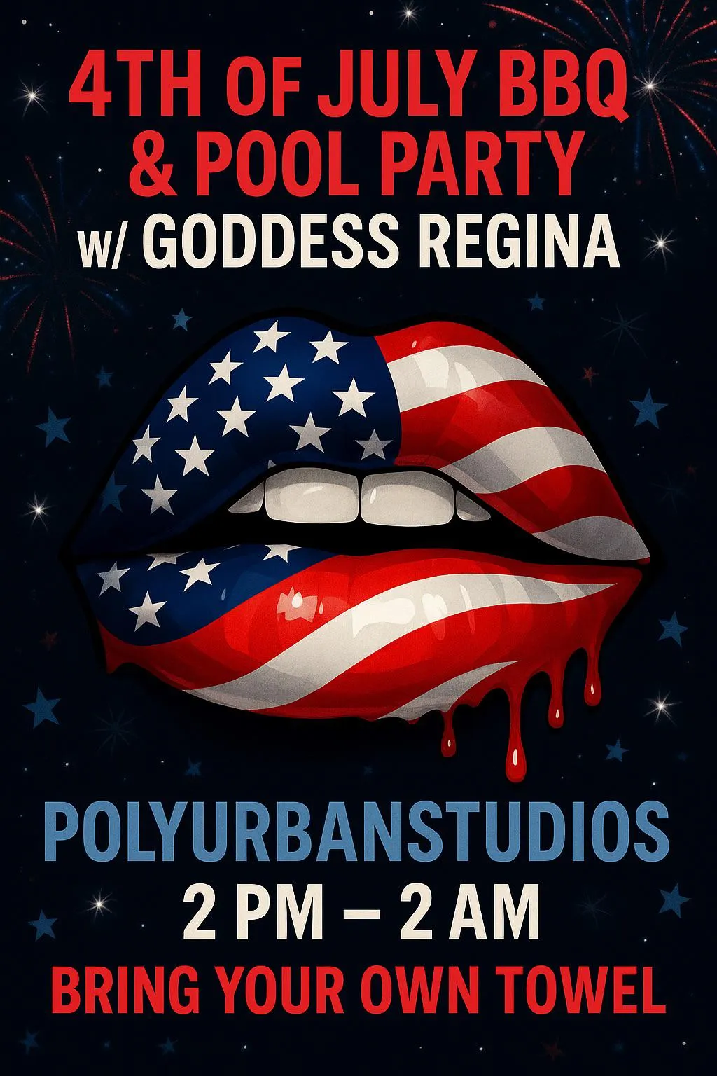 🎇 4th of July BBQ & Pool Party w/ Goddess Regina! 🎇