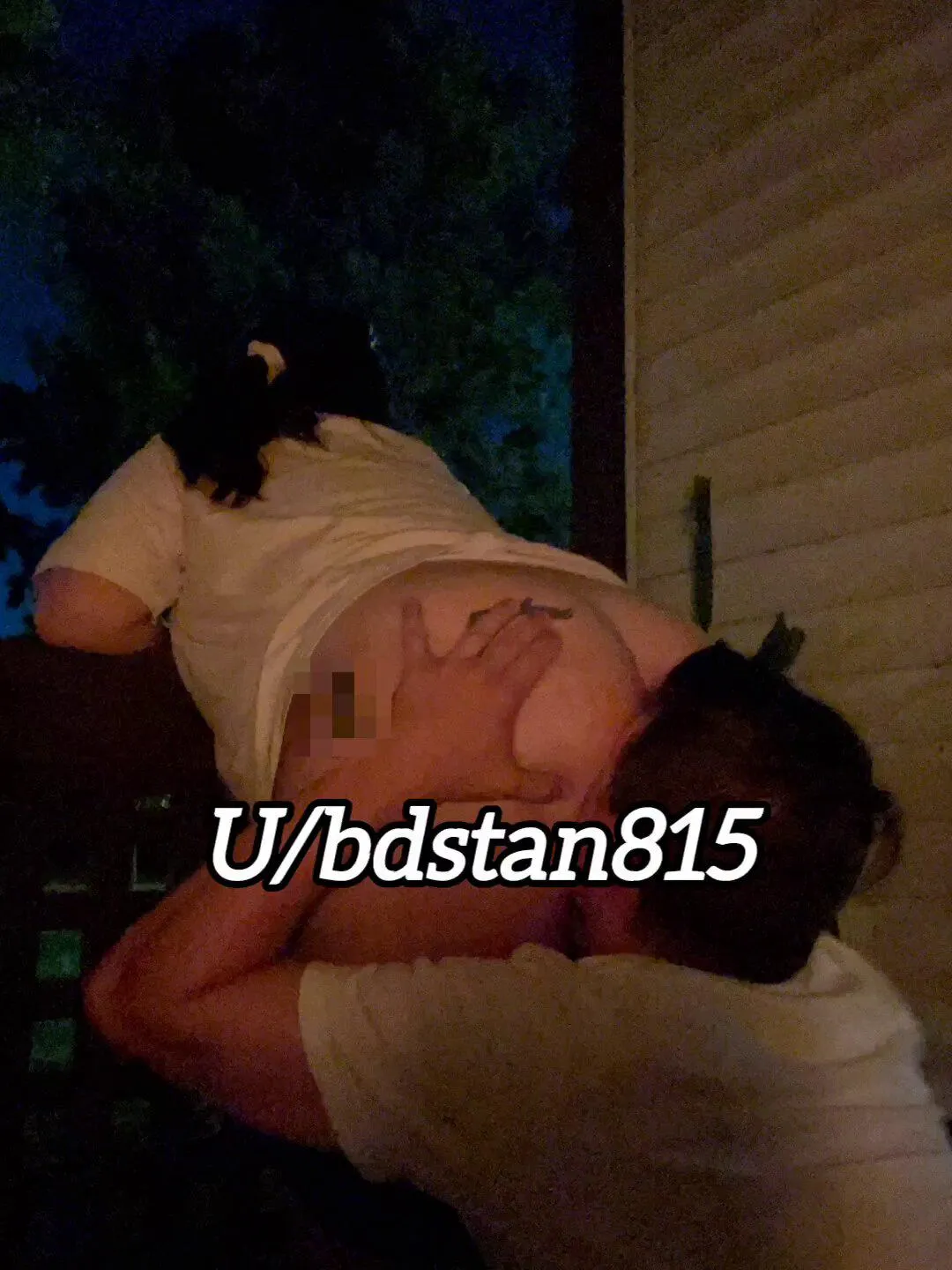 Ate her ass outside on her patio