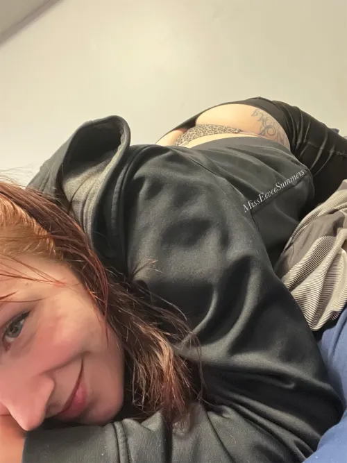 Bent over and waiting