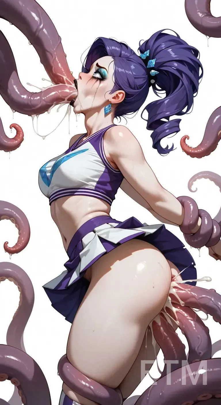 Cheerleader Rarity Abused by Tentacles